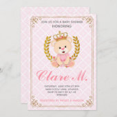 Princess Bear Baby Shower Einladung (Vorne/Hinten)
