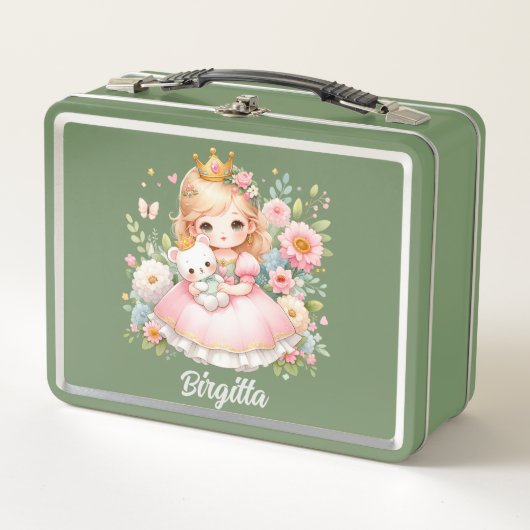 Princess & Bear Metall Brotdose (Vorderseite)