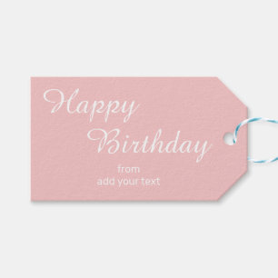 Princess Beauty Pink Geburtstags-Geschenketiketts Geschenkanhänger