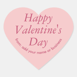 Princess Beauty Pink Heart Valentine Sticker