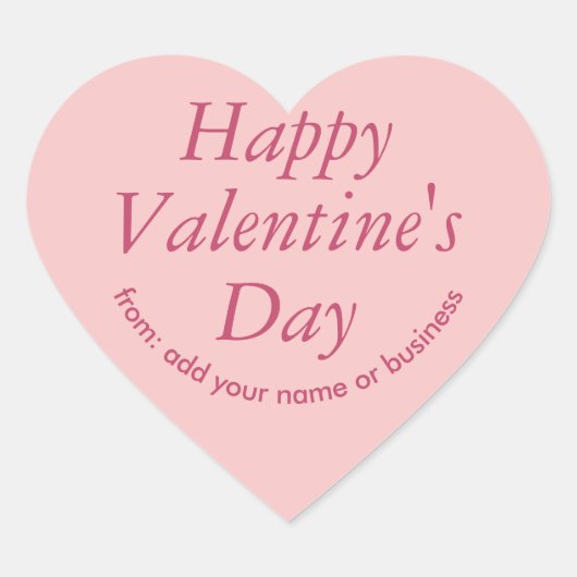 Princess Beauty Pink Heart Valentine Sticker (Vorderseite)