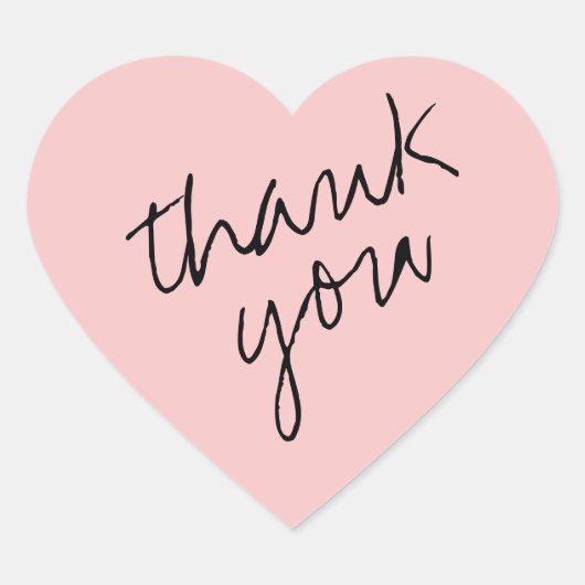 Princess Beauty Pink Herz Danke Sticker (Vorderseite)