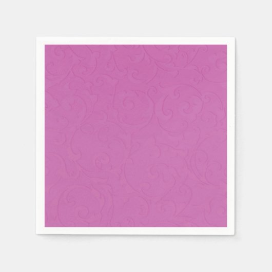 Princess Berry Pink Fairy Tale Damask Wedding Serviette (Vorderseite)