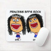 Princess Best Friends Rock Mousepad (Mit Mouse)
