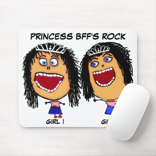 Princess Best Friends Rock Mousepad (Mit Mouse)