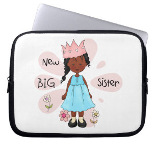Princess Big Sister African American Laptopschutzhülle