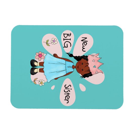 Princess Big Sister African American Magnet (Horizontal)