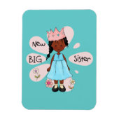 Princess Big Sister African American Magnet (Vertikal)