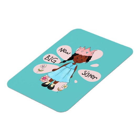 Princess Big Sister African American Magnet (Linke Seite)