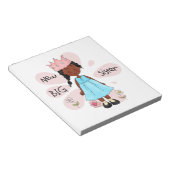 Princess Big Sister African American Notizblock (angewinkelt)