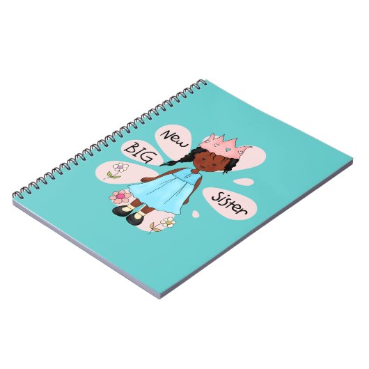Princess Big Sister African American Notizblock (Linke Seite)