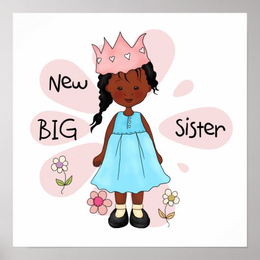 Princess Big Sister African American Poster (Vorne)