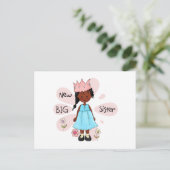 Princess Big Sister African American Postkarte (Stehend Vorderseite)