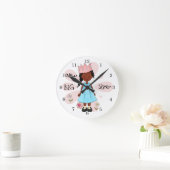 Princess Big Sister African American Runde Wanduhr (Zuhause)