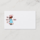 Princess Big Sister African American Visitenkarte (Rückseite)