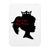 Princess Big Sister Best Friend Magnet (Vertikal)
