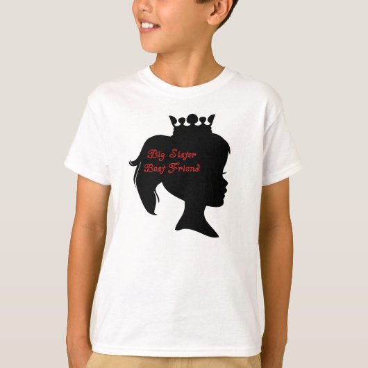 Princess Big Sister Best Friend T-Shirt (Vorderseite)