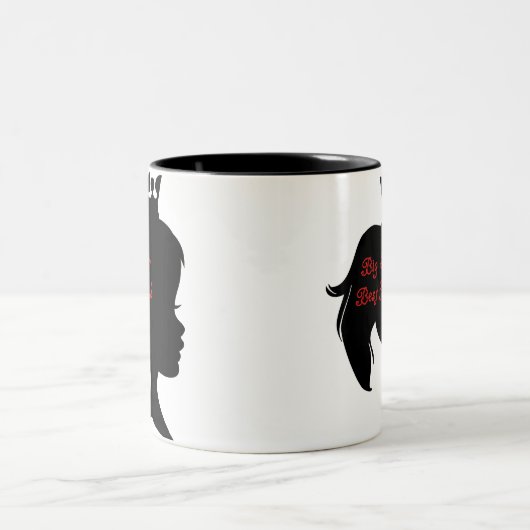 Princess Big Sister Best Friend Zweifarbige Tasse (Mittel)