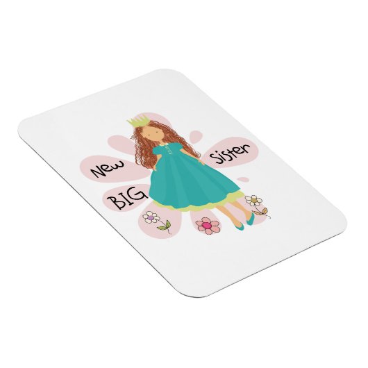 Princess Big Sister Brown Hair Magnet (Rechte Seite)