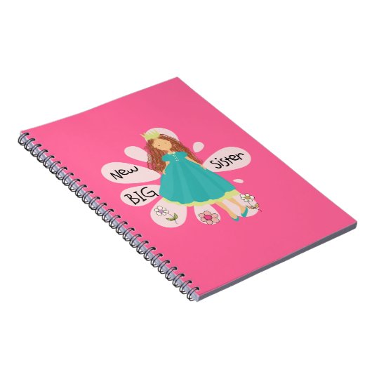 Princess Big Sister Brown Hair Notizblock (Rechte Seite)
