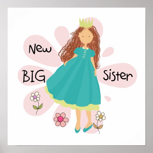 Princess Big Sister Brown Hair Poster (Vorne)