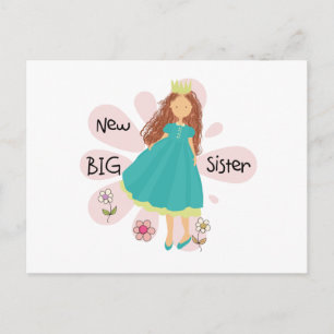 Princess Big Sister Brown Hair Postkarte