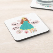 Princess Big Sister Brown Hair Untersetzer (Linke Seite)