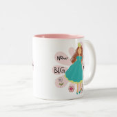 Princess Big Sister Brown Hair Zweifarbige Tasse (VorderseiteRechts)
