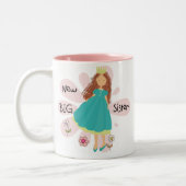 Princess Big Sister Brown Hair Zweifarbige Tasse (Links)