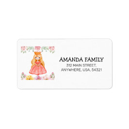 Princess Birthday 3d Girl Einladungsanschrift Adressaufkleber