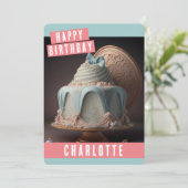 Princess Birthday Card Feiertagskarte (Stehend Vorderseite)