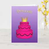 Princess Birthday Card Karte (Gelbe Blume)
