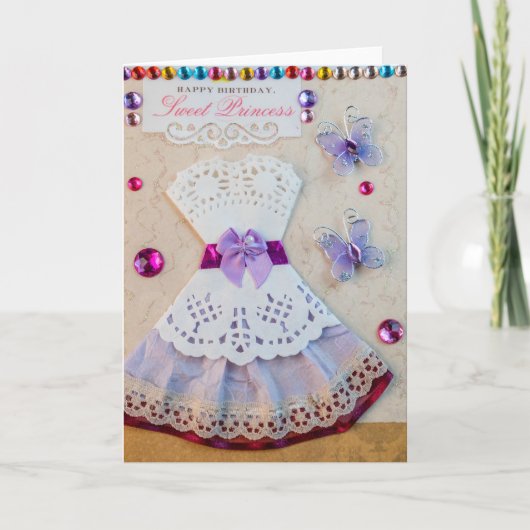 Princess Birthday Card Karte (Vorderseite)