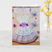 Princess Birthday Card Karte (Gelbe Blume)