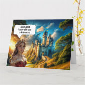 Princess Birthday Card Karte (Gelbe Blume)