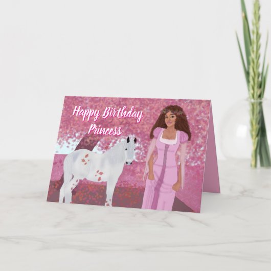 Princess Birthday Card Karte (Vorderseite)