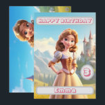 Princess Birthday Card Personalisiert Name Age Kid<br><div class="desc">Feiern Sie die Freude, die Ihr Kind mit dieser schönen Prinzessin Birthday Card in Ihr Leben mitbringt. Personalisiert mit ihrem Namen und Alter, kapselt diese Karte die Liebe und Bewunderung, die Sie für Ihre Kleine haben. Das ist nicht nur eine Geburtstagskarte, sondern ein Liebe-Abenteuer, das speziell für sie entworfen wurde!...</div>