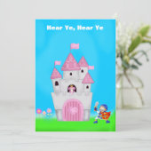 Princess Birthday Einladung (Stehend Vorderseite)