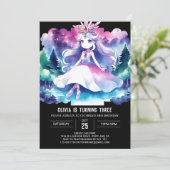 Princess Birthday Einladung (Stehend Vorderseite)