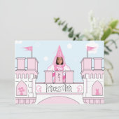 Princess Birthday Einladung (Stehend Vorderseite)