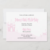 Princess Birthday Einladung (Rückseite)