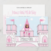 Princess Birthday Einladung (Vorne/Hinten)