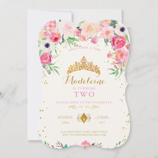 Princess Birthday Einladung (Vorderseite)