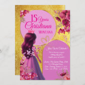 Princess Birthday Einladung - Personalisierter Nam (Vorne/Hinten)