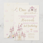 Princess Birthday Einladung Princess (Vorne/Hinten)