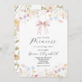 Princess Birthday Einladung, Rosa Bogen Einladung (Vorne/Hinten)