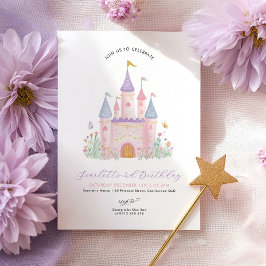 Princess Birthday Elegant Castle Enchanted Girls Einladung