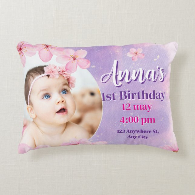 Princess birthday Foam Board Dekokissen (Vorderseite)