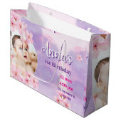 Princess birthday Foam Board Große Geschenktüte (Vorderseite Schrägansicht)