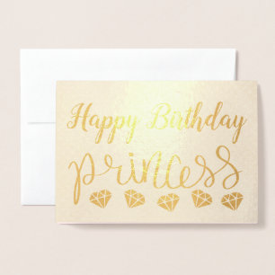 Princess Birthday Folienkarte